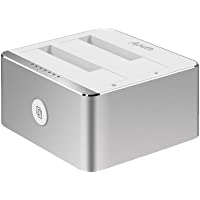 Alxum USB 3.0 SATA Estación de Acoplamiento de Disco Duro Estación de clonación de 2 bahías para estación de…